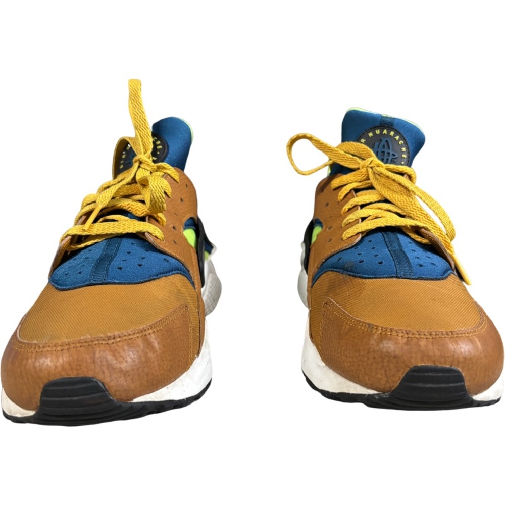 Nike Air Huarache Run Desert Ochre Blue Force Volt 318429 701 Men Size 13 - Picture 3 of 8